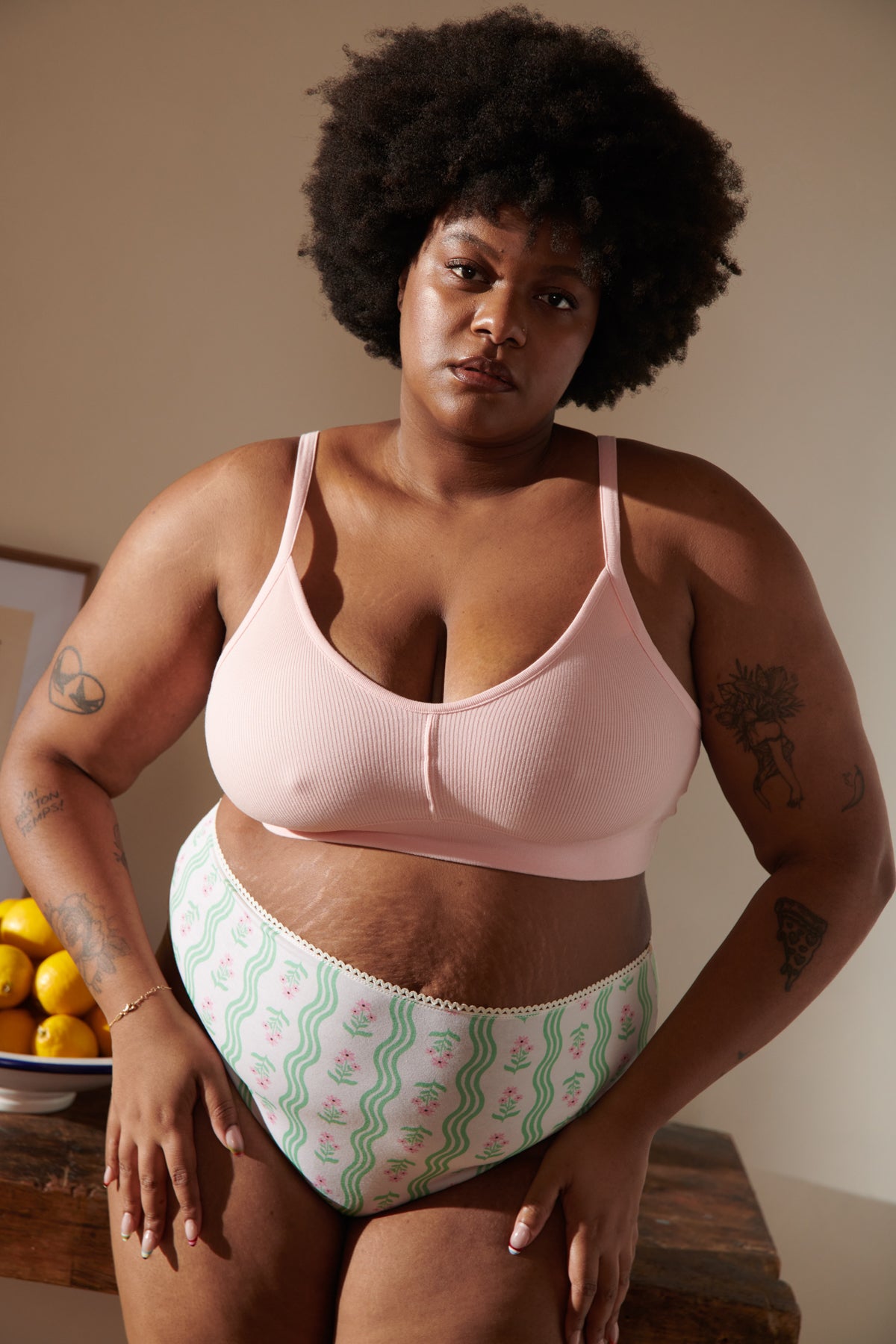 Tiffany is a size 48 and wears a size 3XL