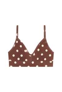 Brassière Coton BIO - Pois Marron