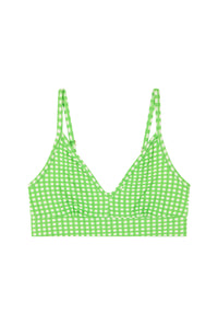 Brassière Coton BIO - Vichy Vert
