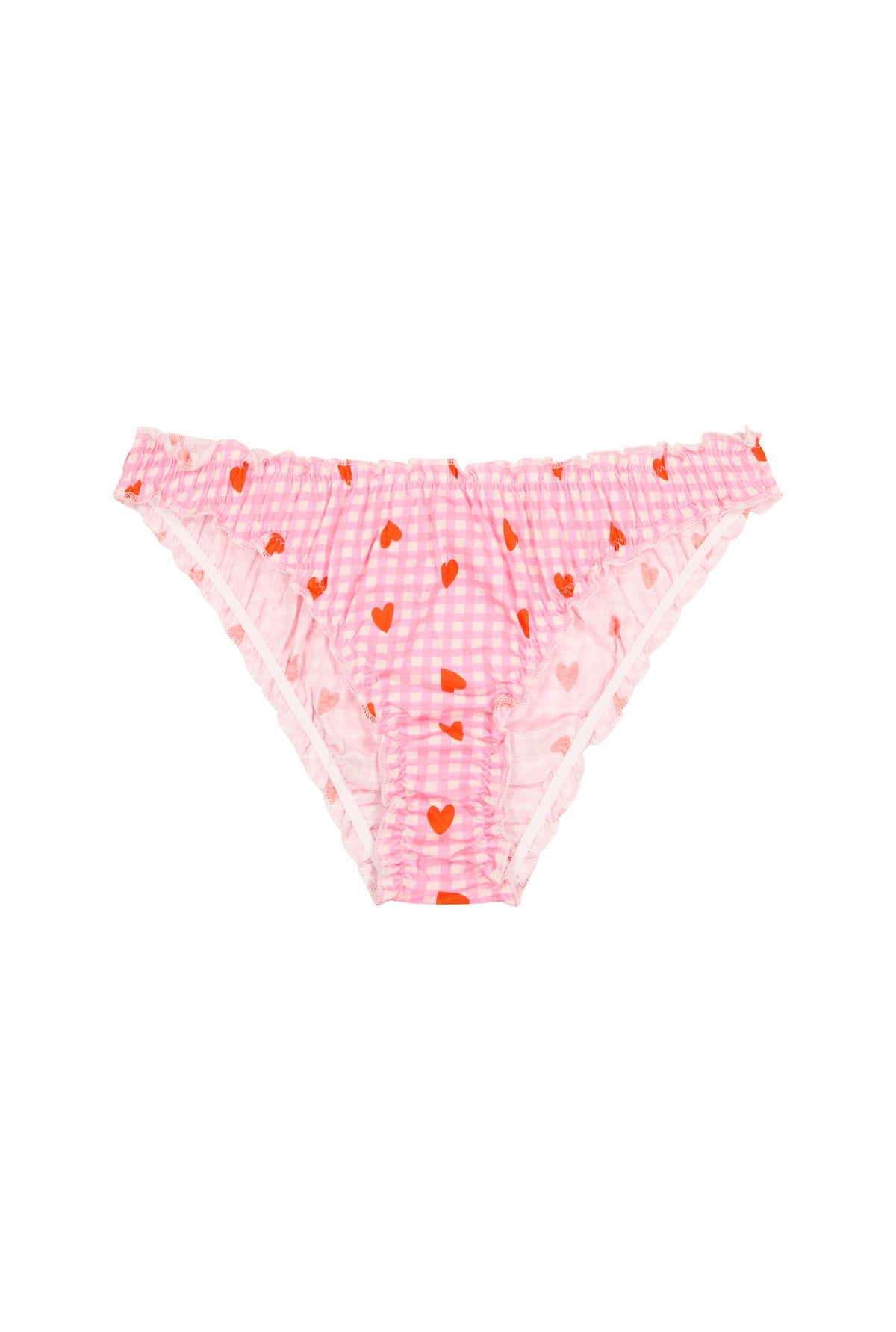 Bloomer Coton BIO - Vichy Coeurs Rose