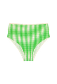 Culotte Taille Haute Coton BIO - Vichy Vert