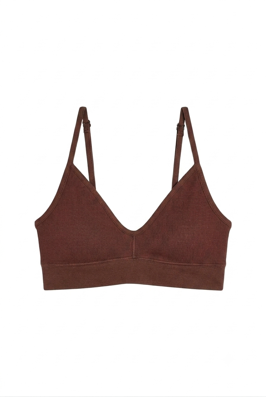 Brassière Coton BIO - Marron foncé