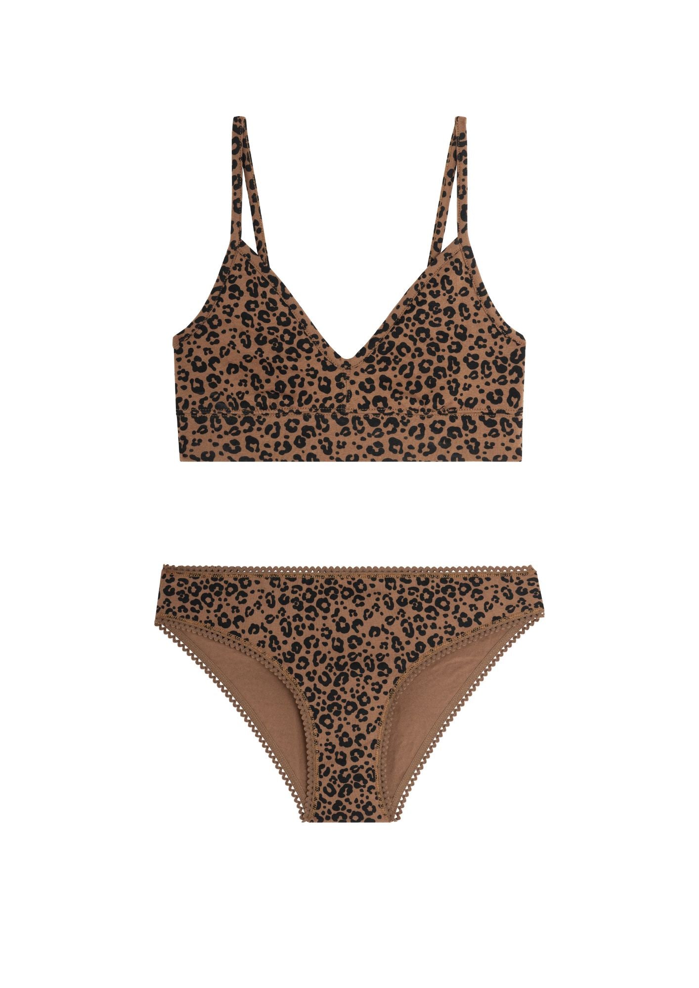 1 BRASSIERE + 1 CULOTTE - Léopard Marron