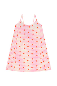 Nuisette Coton BIO - Vichy Coeurs Rose