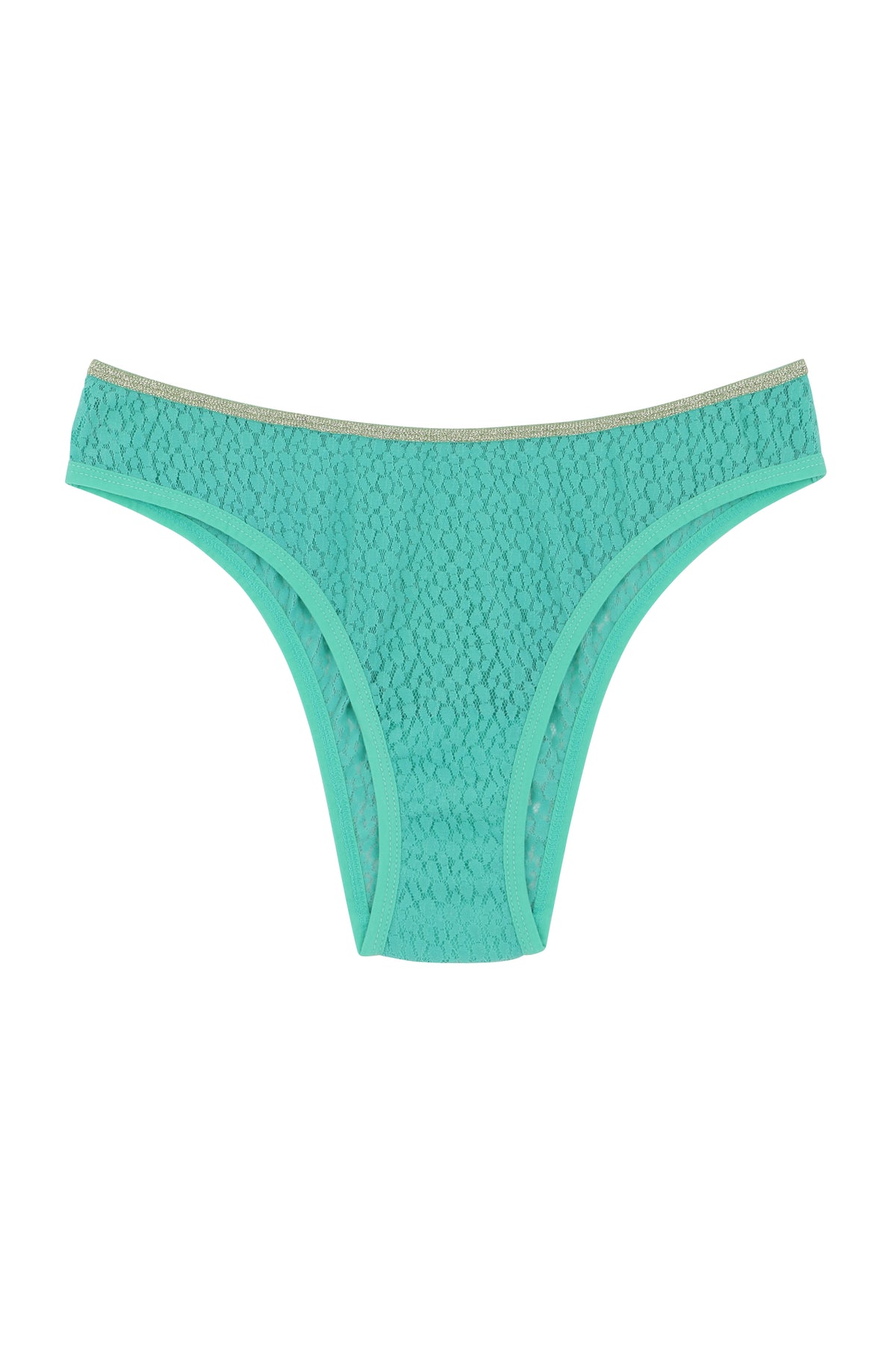 Culotte Dentelle - Menthe Lurex