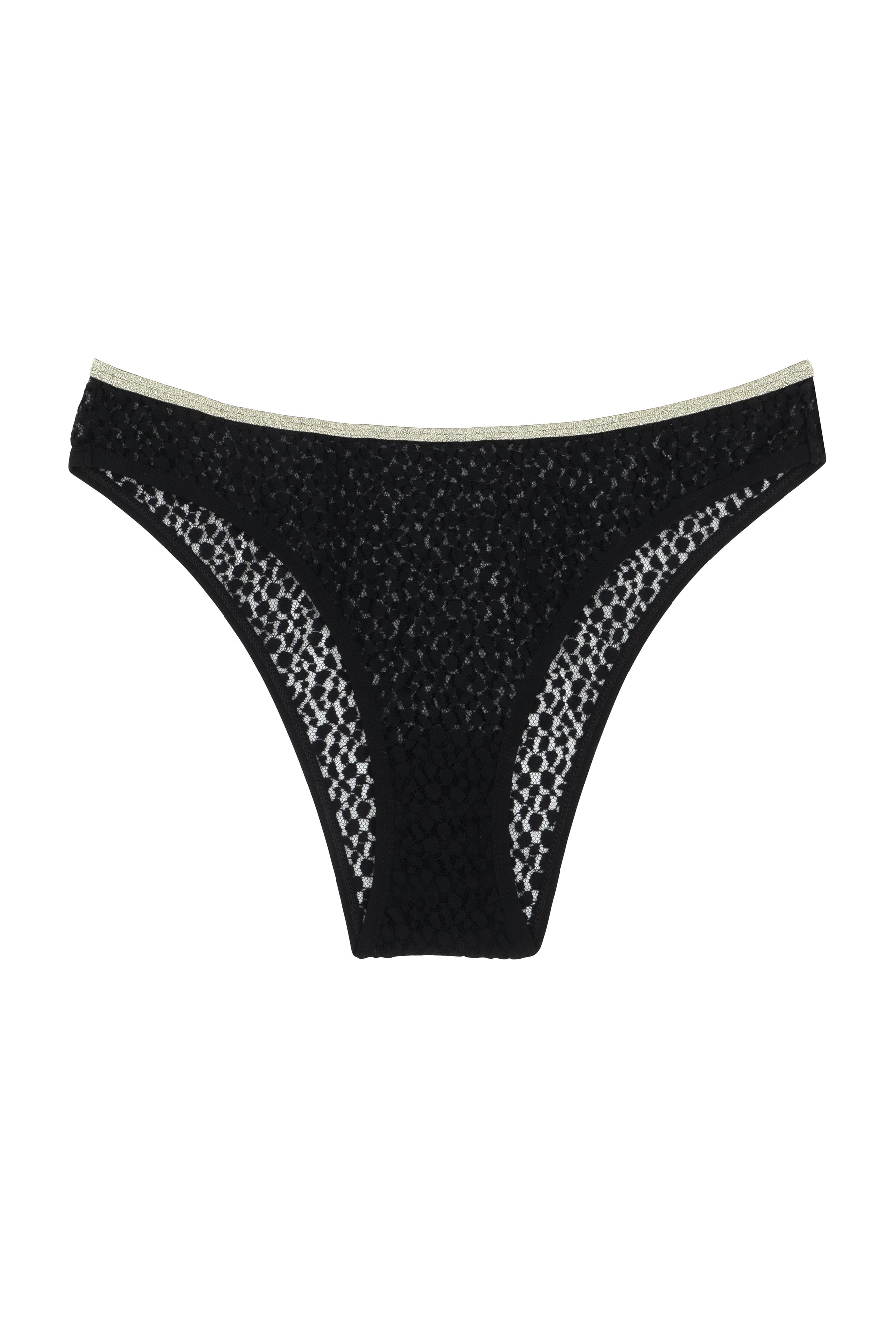 Culotte Dentelle - Noir Lurex