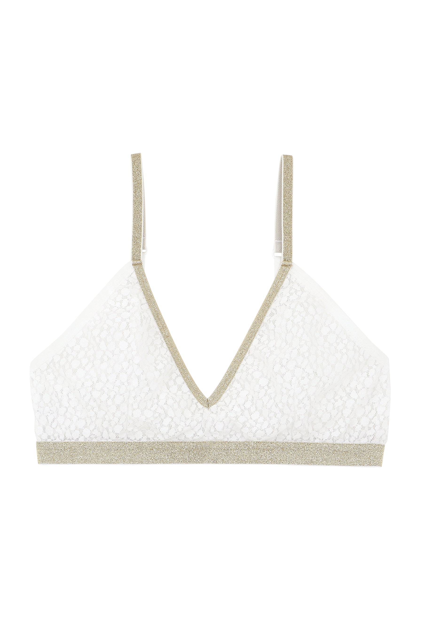 Brassière Dentelle - Blanc Lurex