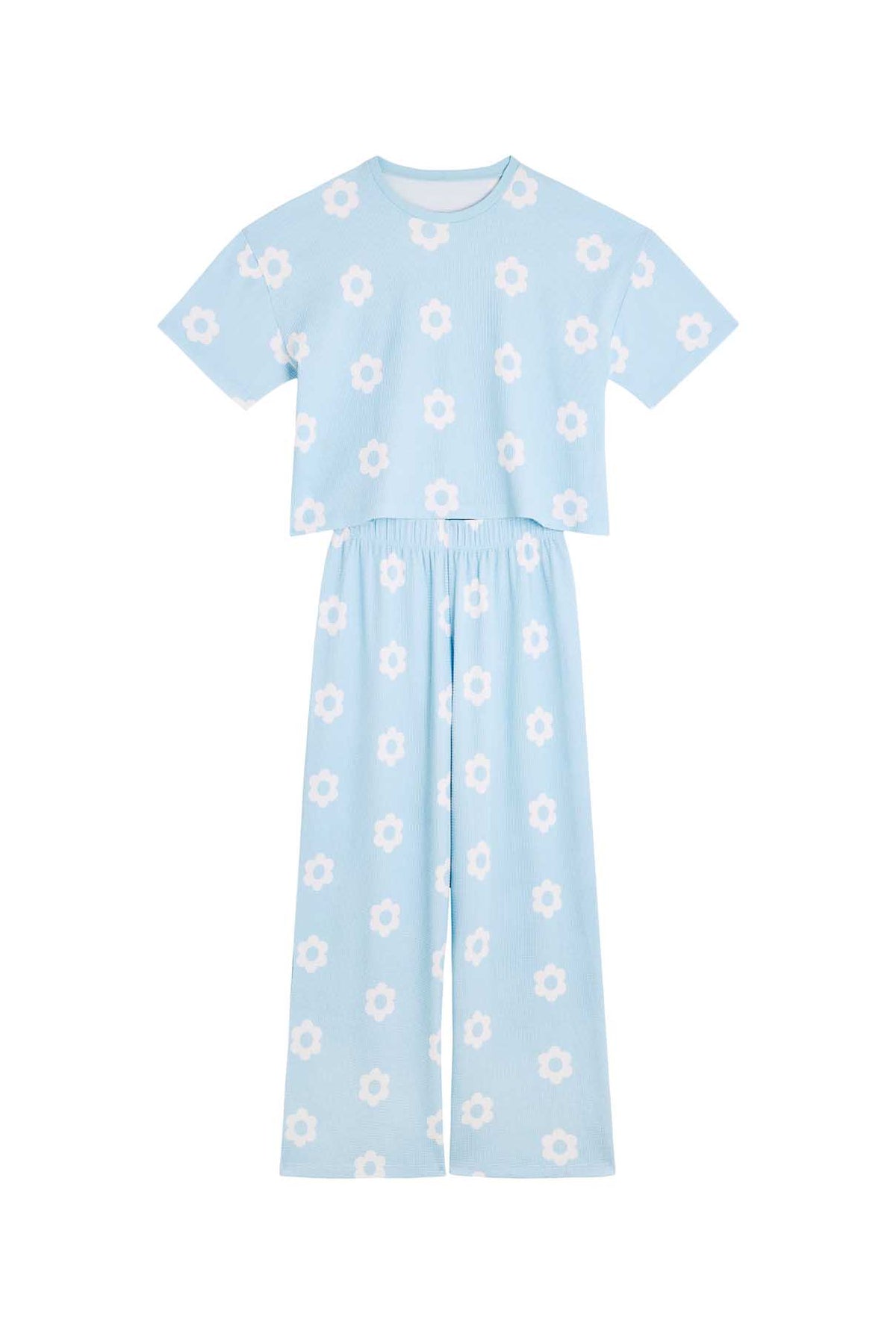 Pyjama Coton Gaufré - Clodette Bleu