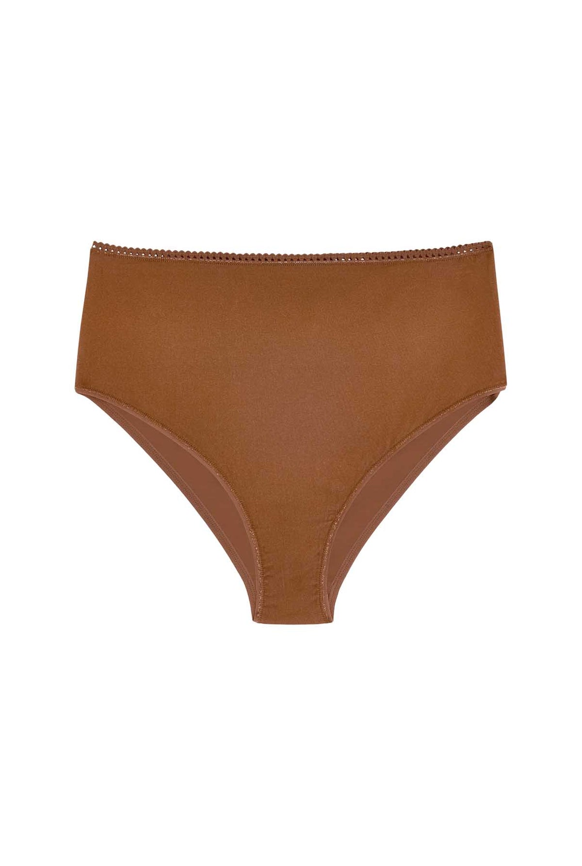 Culotte Taille Haute Coton BIO - Marron