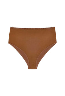 Culotte Taille Haute Coton BIO - Marron