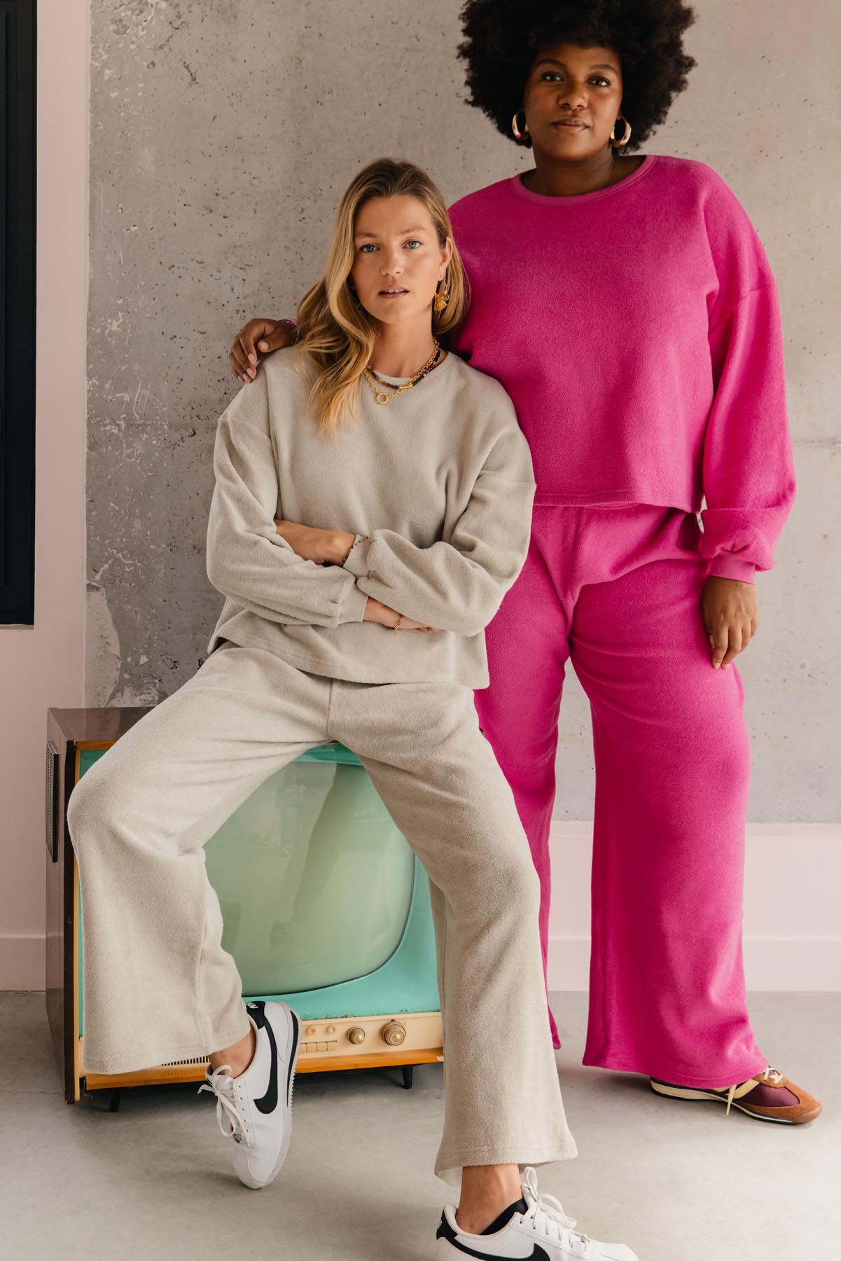 Sweat Cocoon 100% Coton - Fushia