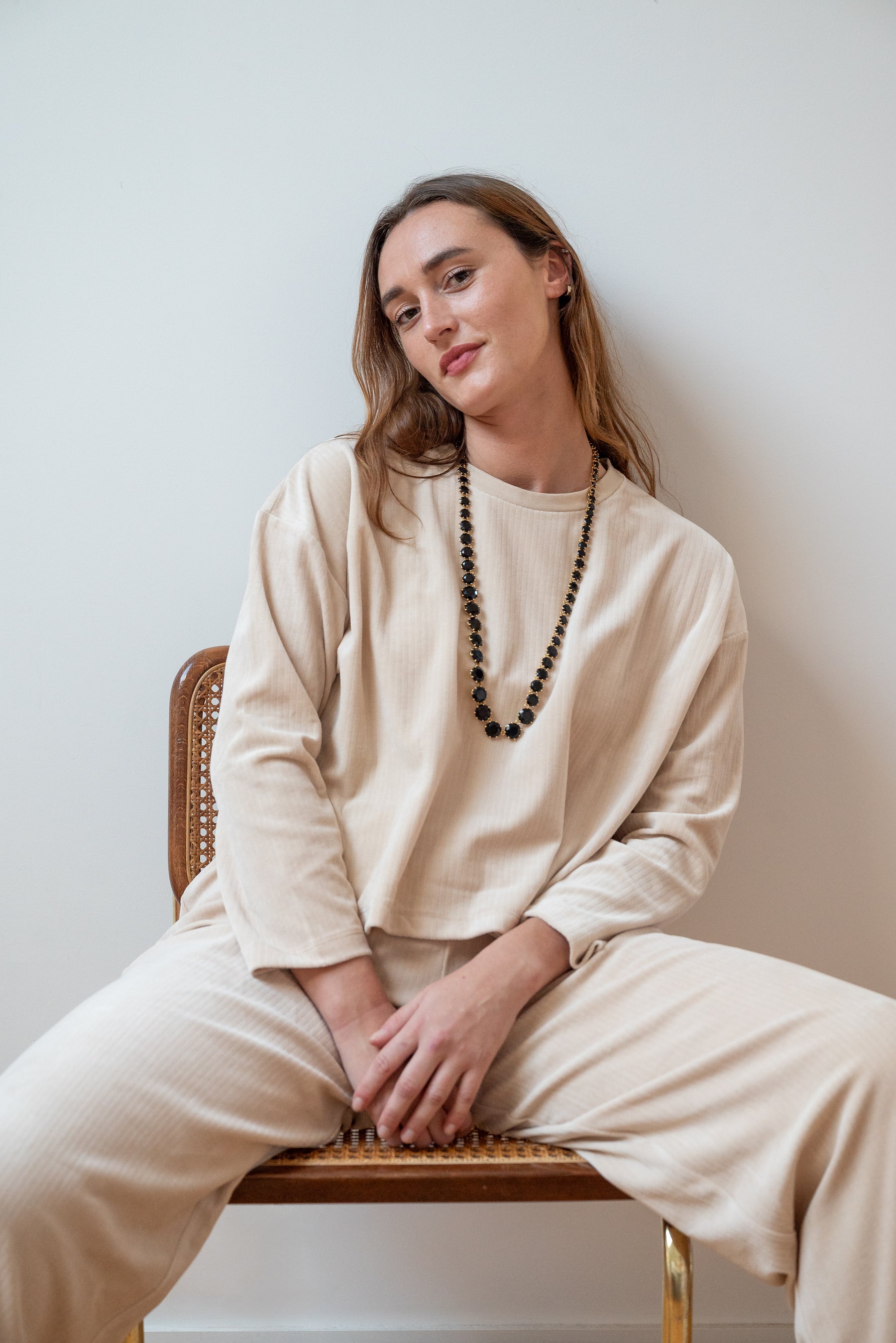 We Are Jolies - Femme - Ensemble - Velours - Sable - Beige - Confortable
