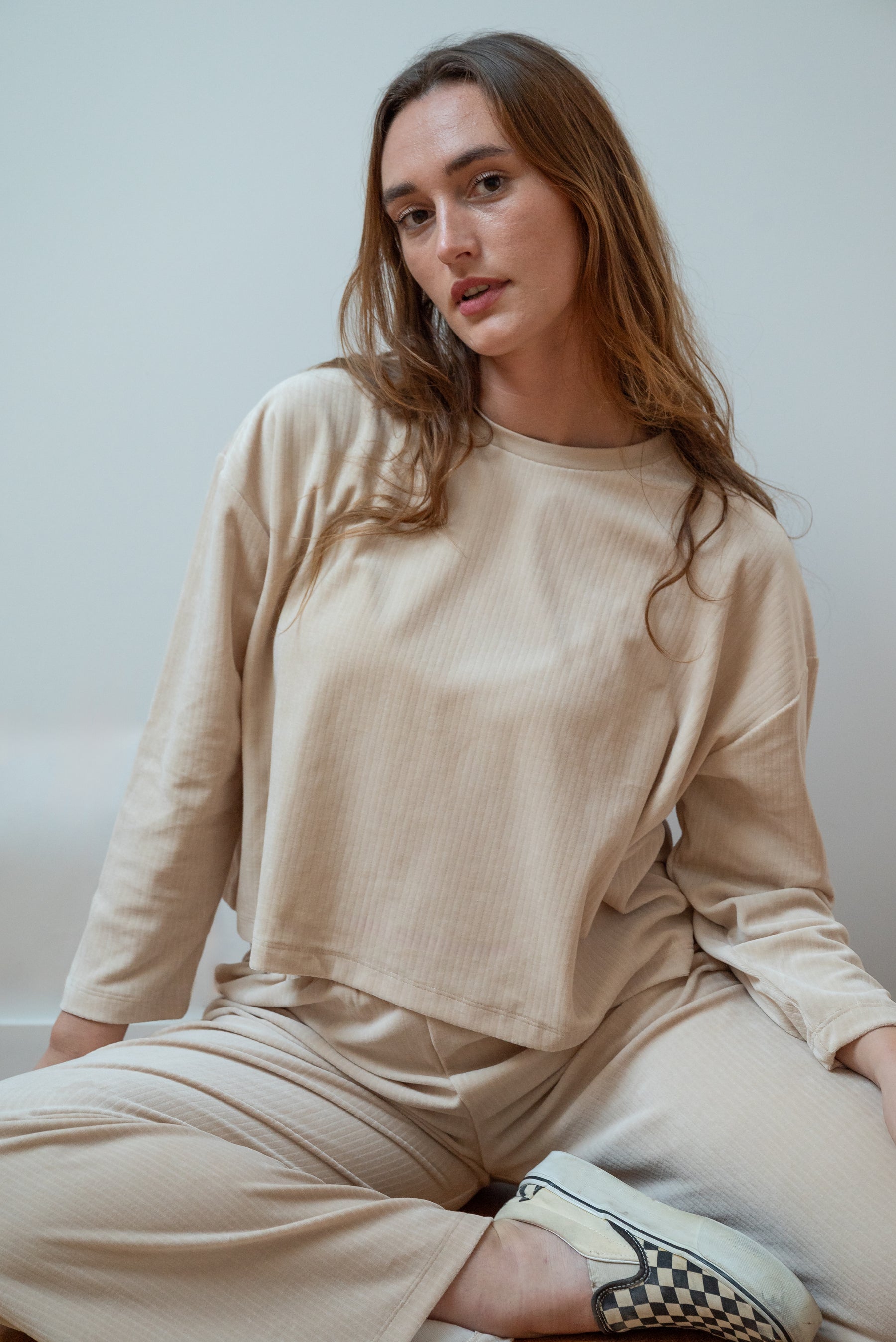 We Are Jolies - Femme - Ensemble - Velours - Sable - Beige - Confortable