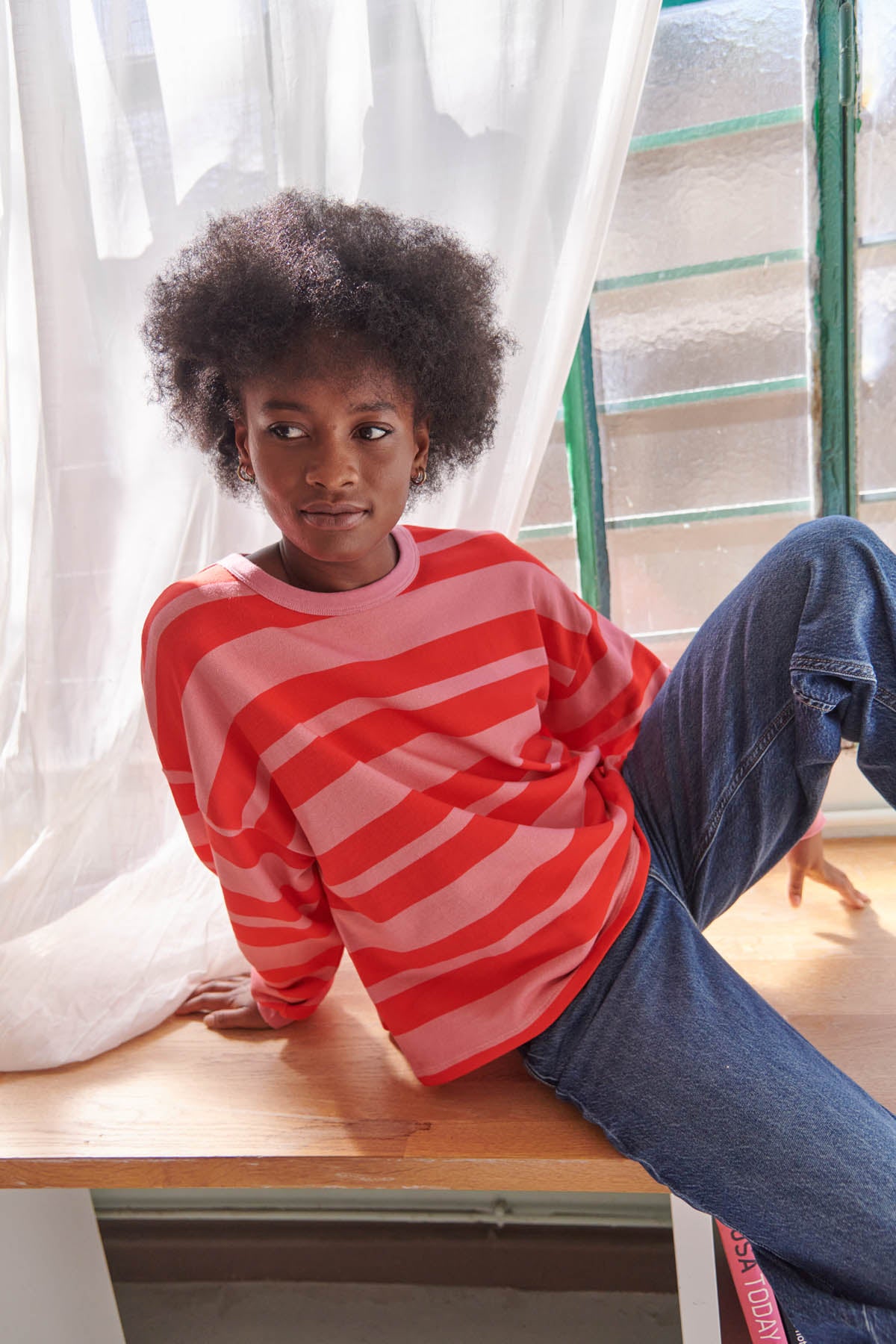 Kathy fait du 34 et porte une taille XS/S