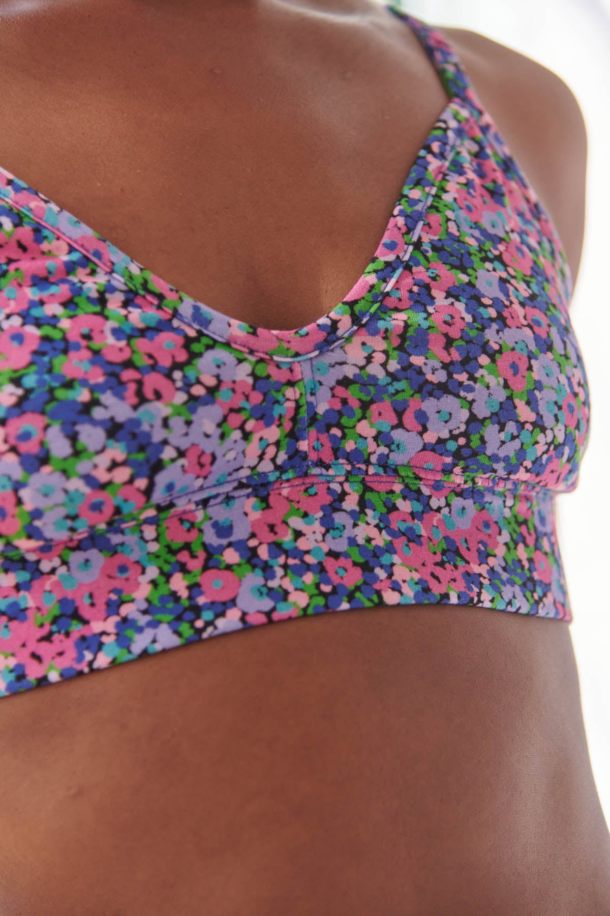 Brassière Coton BIO - Confettis violet