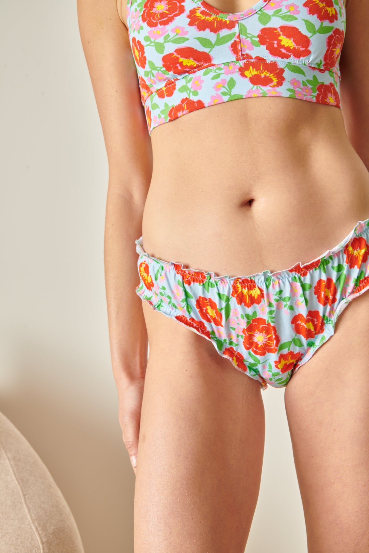 1 BRASSIERE + 1 BLOOMER - Rosa Bleu Ciel
