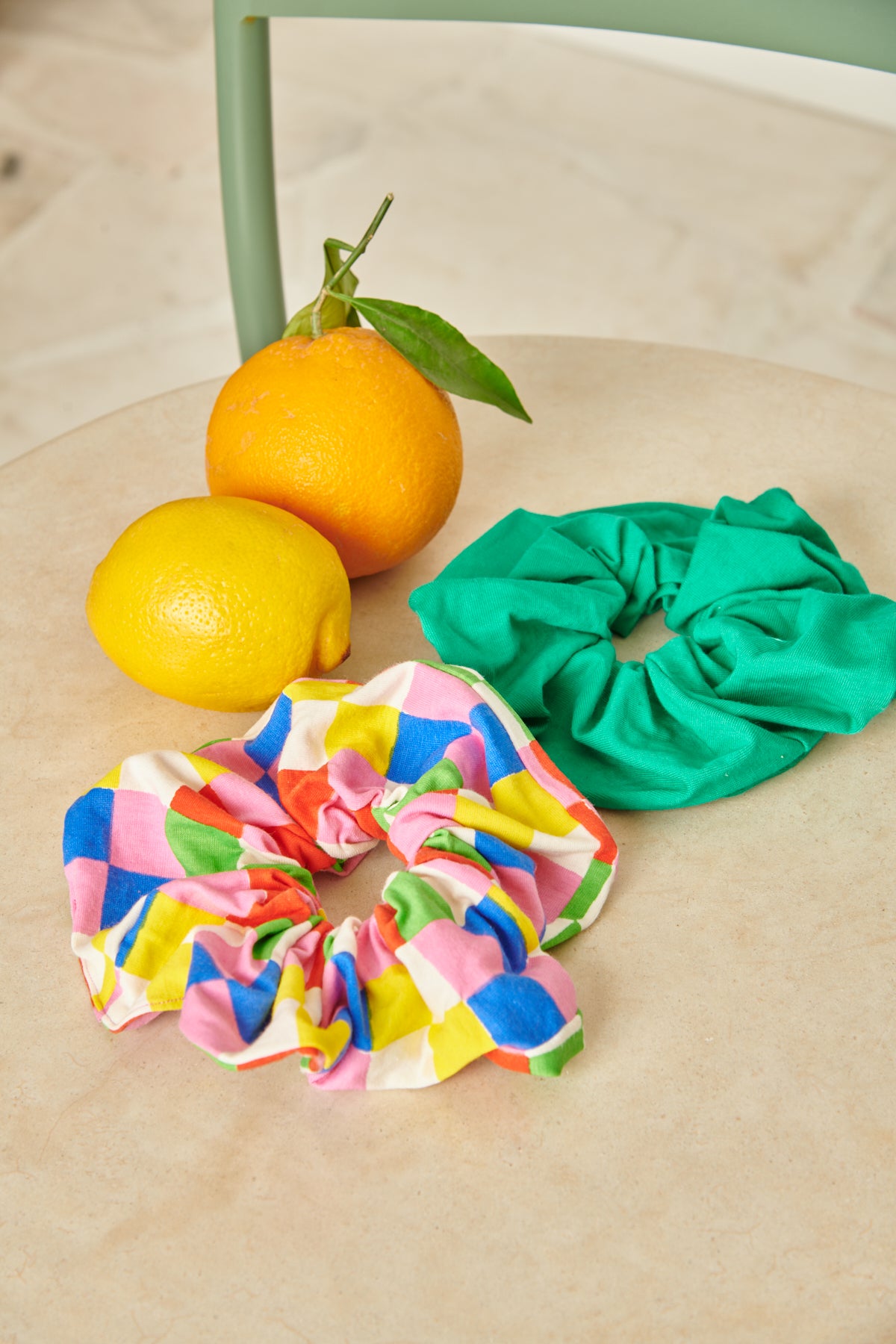 Pack 2 Chouchous oversize - Damier | Vert