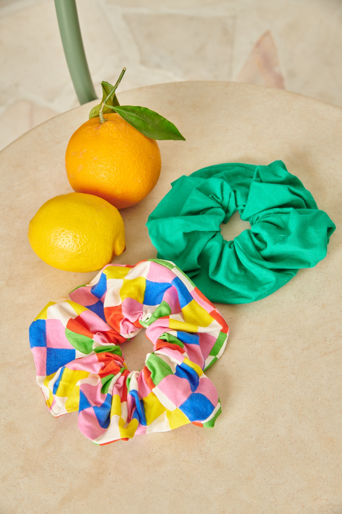 Pack 2 Chouchous oversize - Damier | Vert