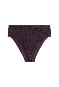 Culotte Taille Haute Tulle - Léopard Prune