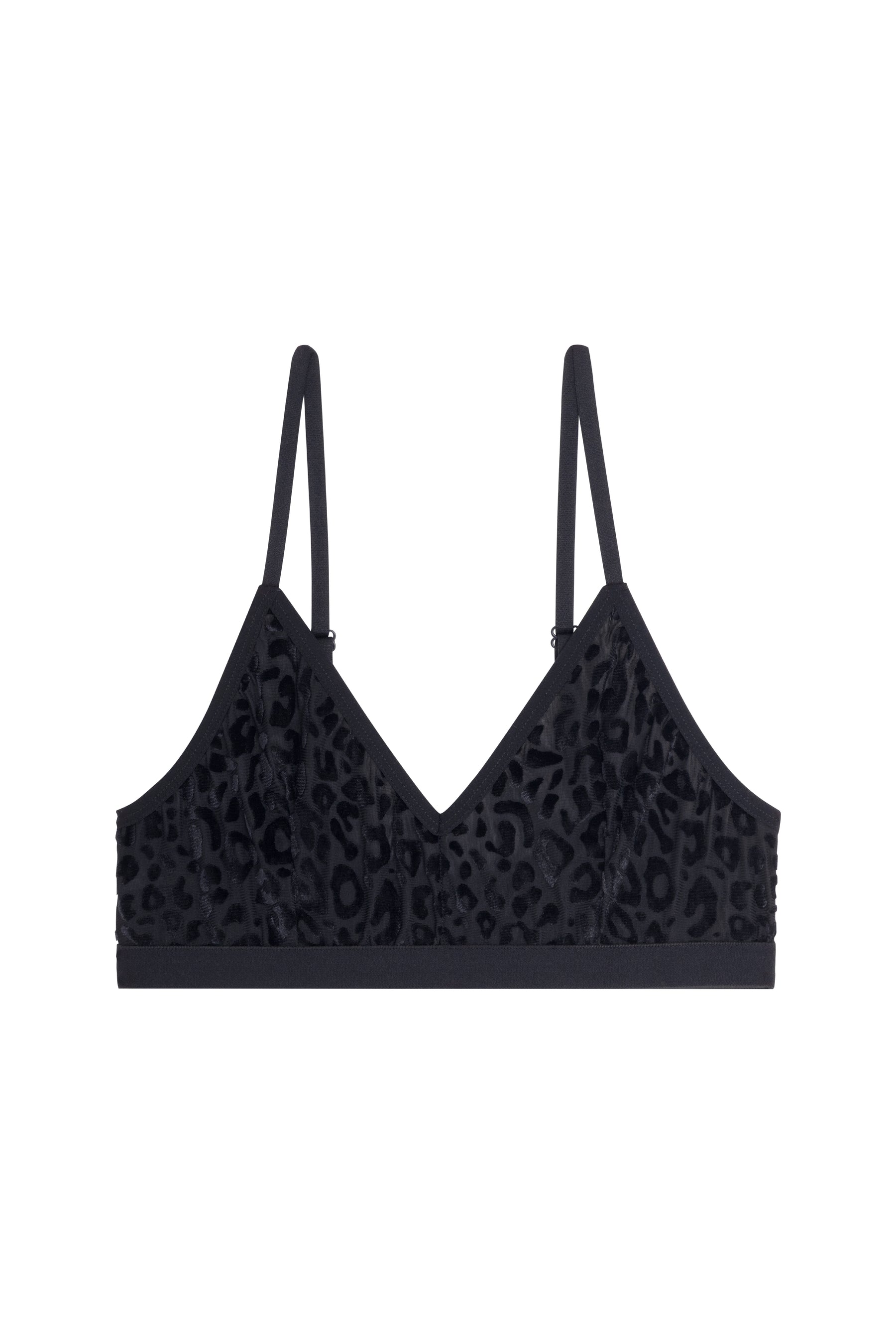 Brassière Tulle - Léopard Noir