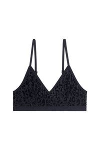 Brassière Tulle - Léopard Noir