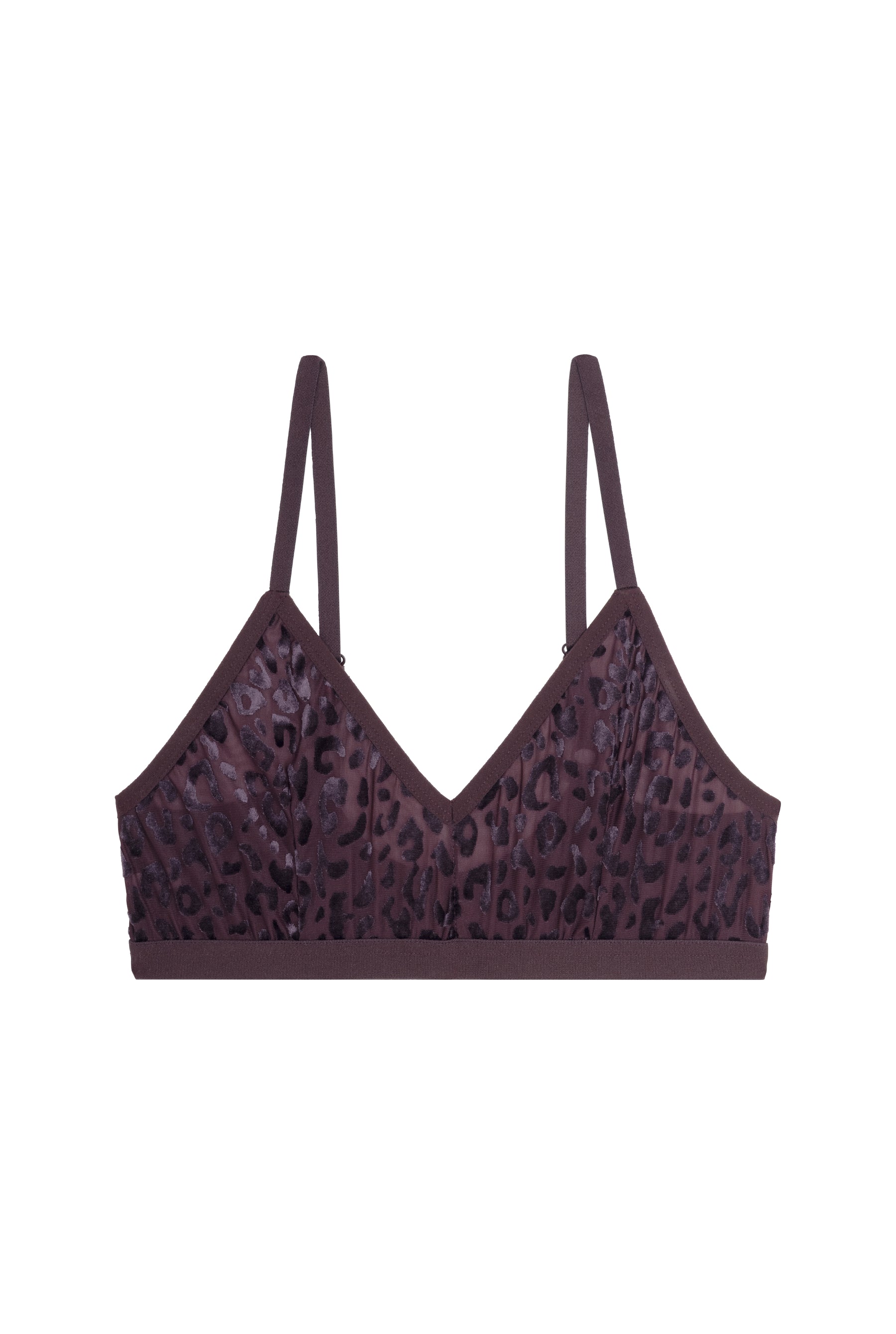 Brassière Tulle - Léopard Prune