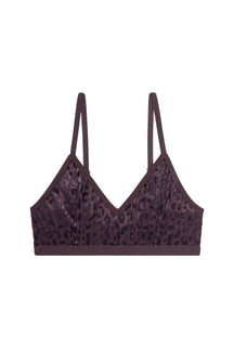 Brassière Tulle - Léopard Prune
