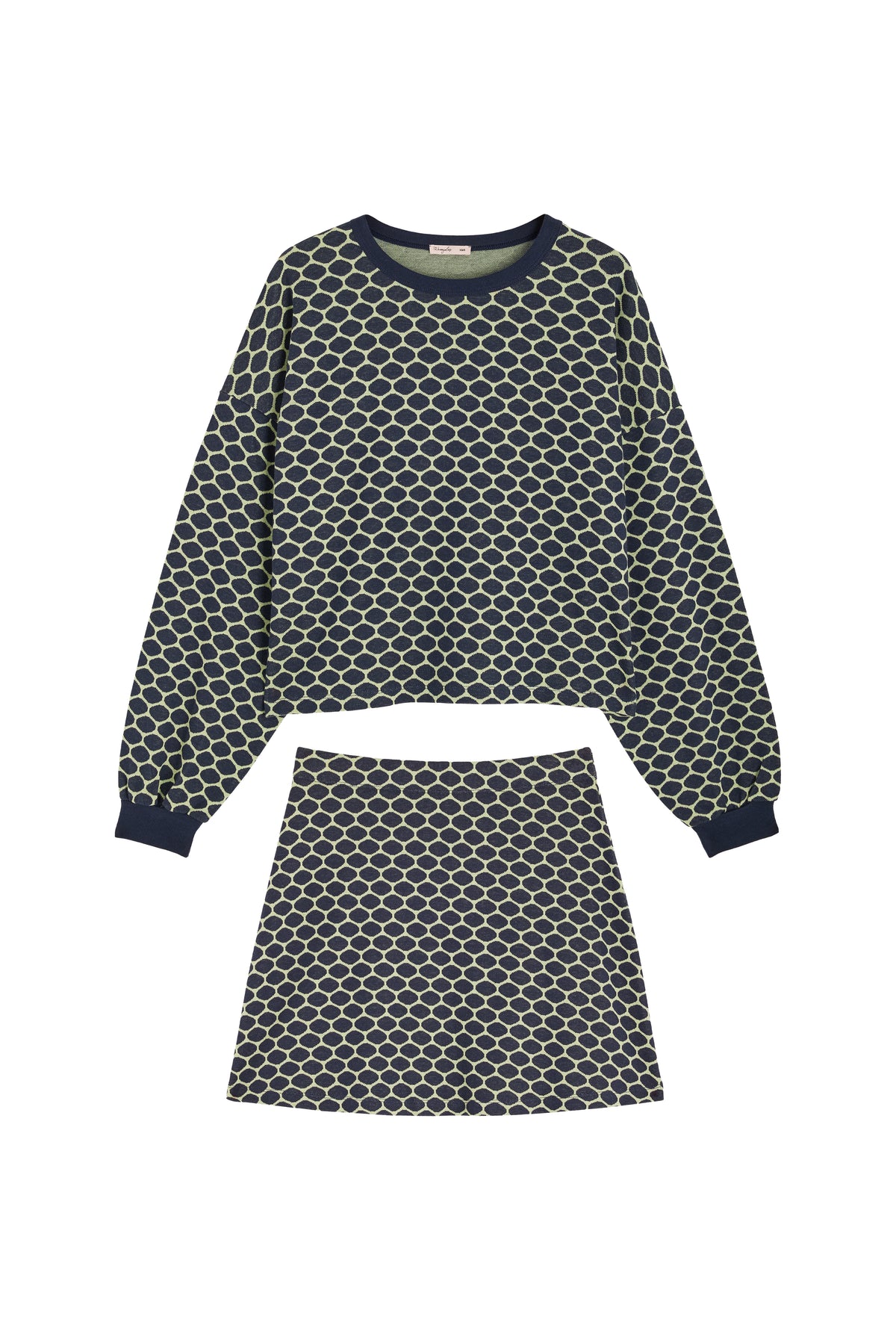 Ensemble Sweat & Jupe courte maille 100% COTON BIO - Bee