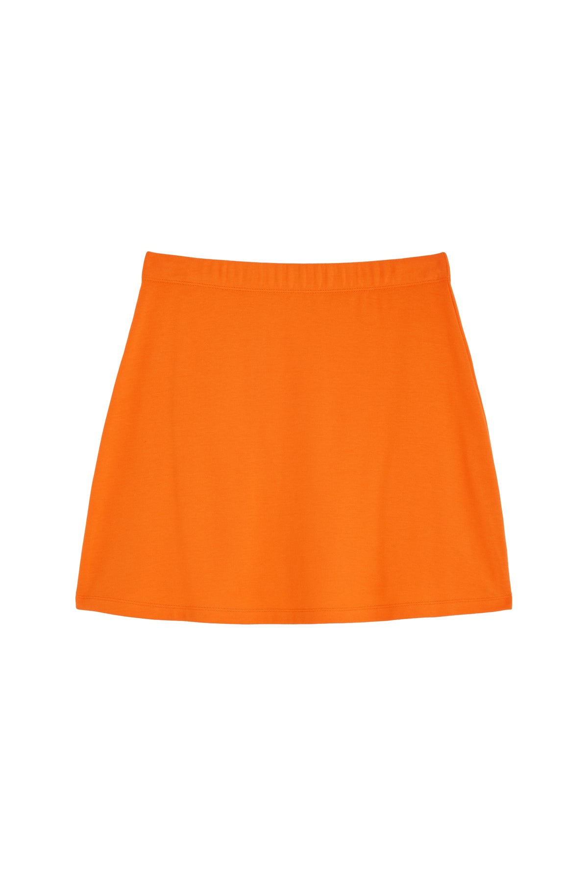 Jupe courte en maille 100% COTON BIO - Orange
