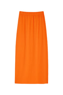 Jupe longue en maille 100% COTON BIO - Orange