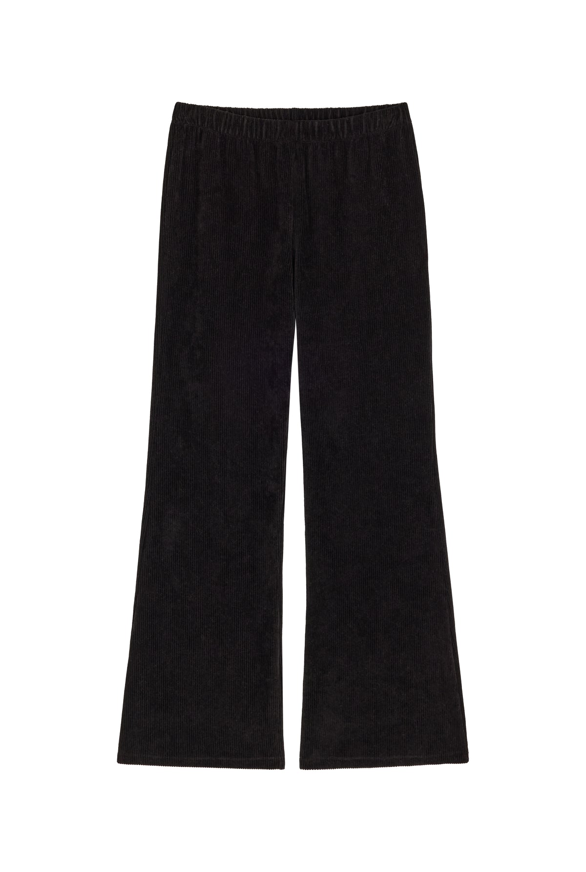 Pantalon Évasé Velours Côtelé - Noir