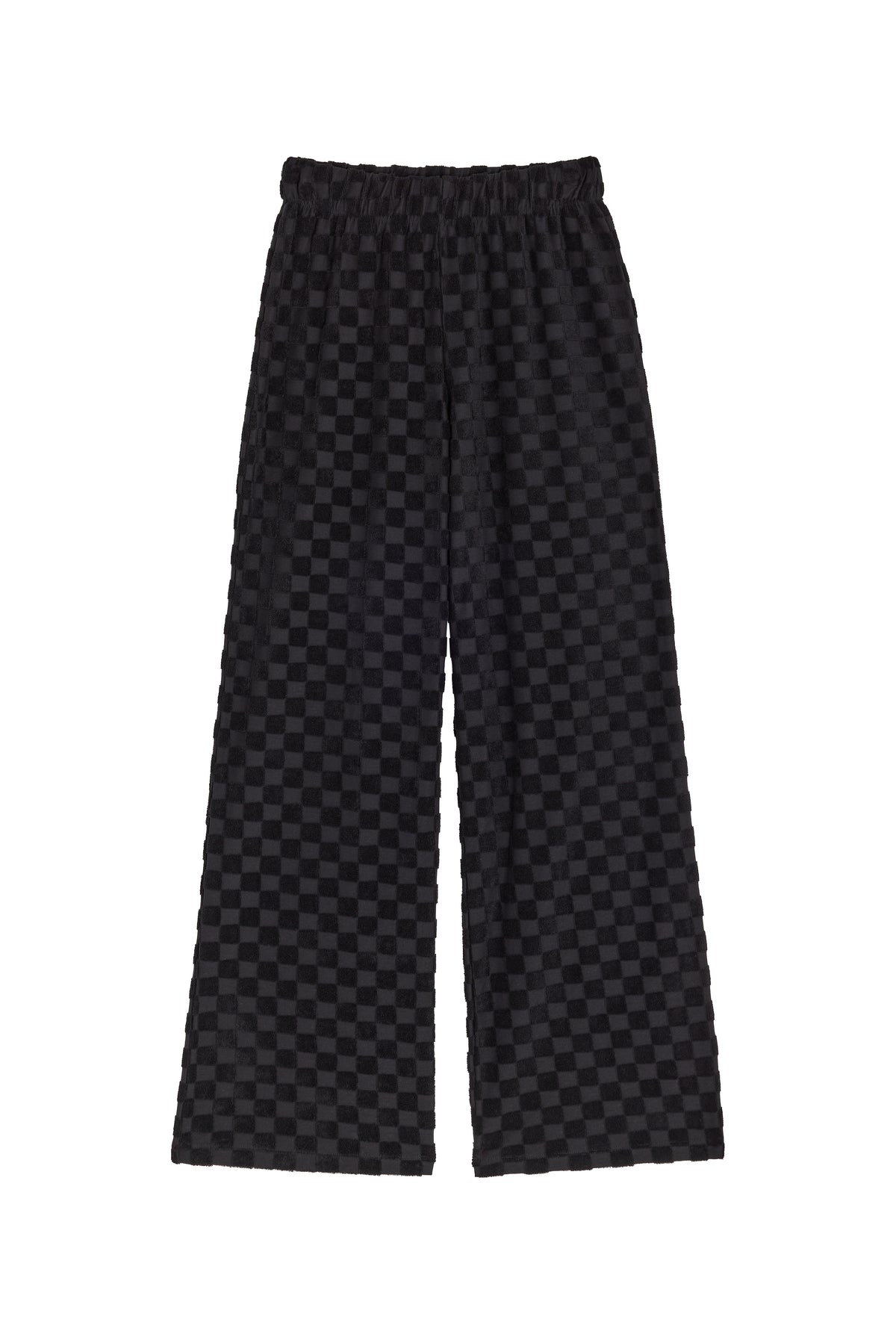 Pantalon Éponge Damier 100% Coton BIO - Noir
