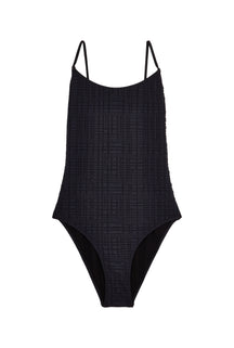 Maillot 1 pièce - Noir Texturé