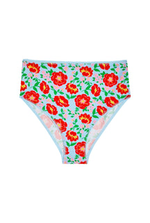 Culotte Taille Haute Coton BIO - Rosa Bleu Ciel