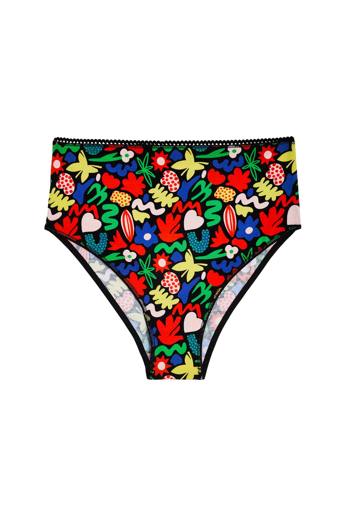 Culotte Taille Haute Coton BIO - Colorama Noir