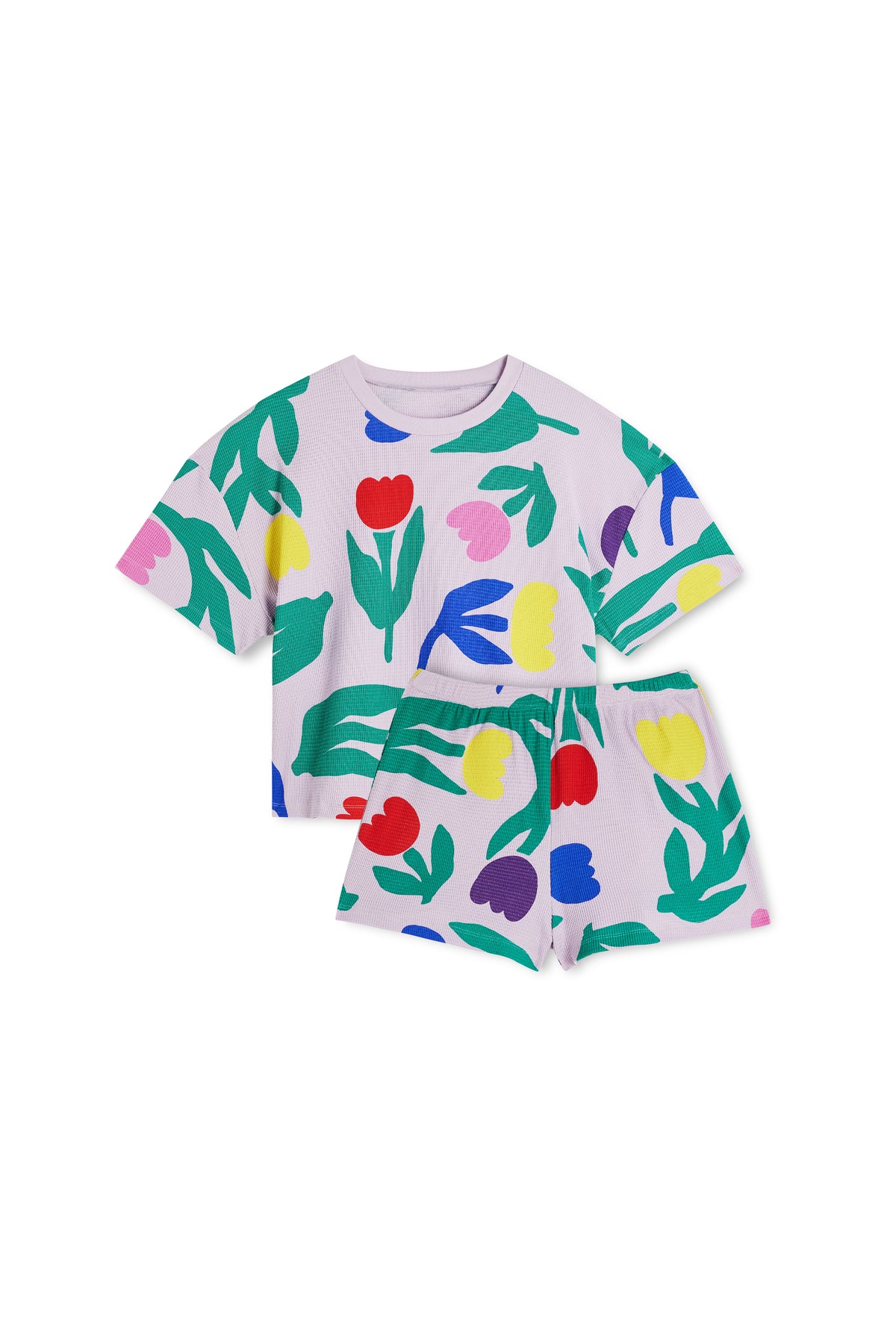 Pyjama Gaufré Coton BIO - Tulipia Clair