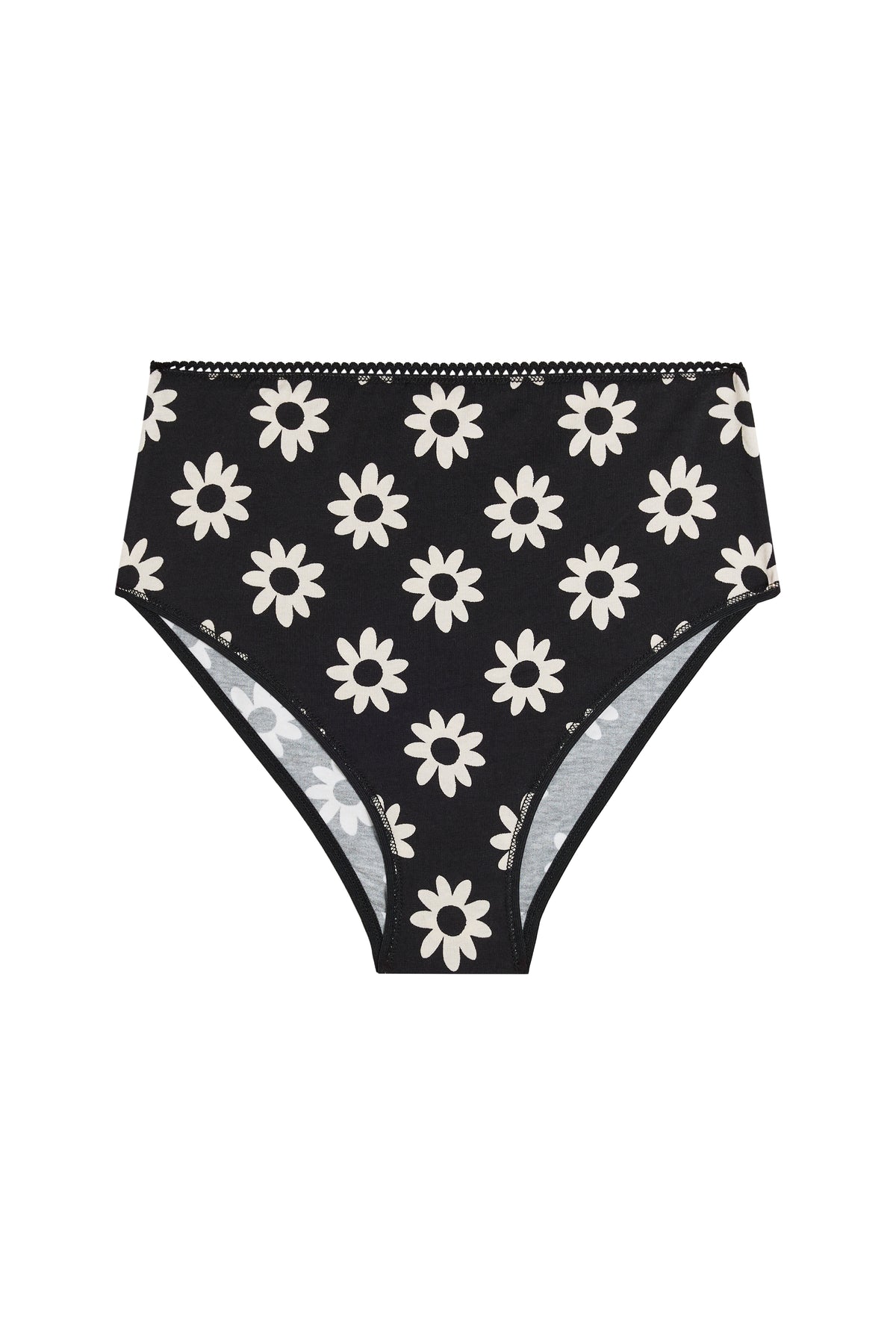 Culotte Taille Haute Coton BIO - Dahlia Noir