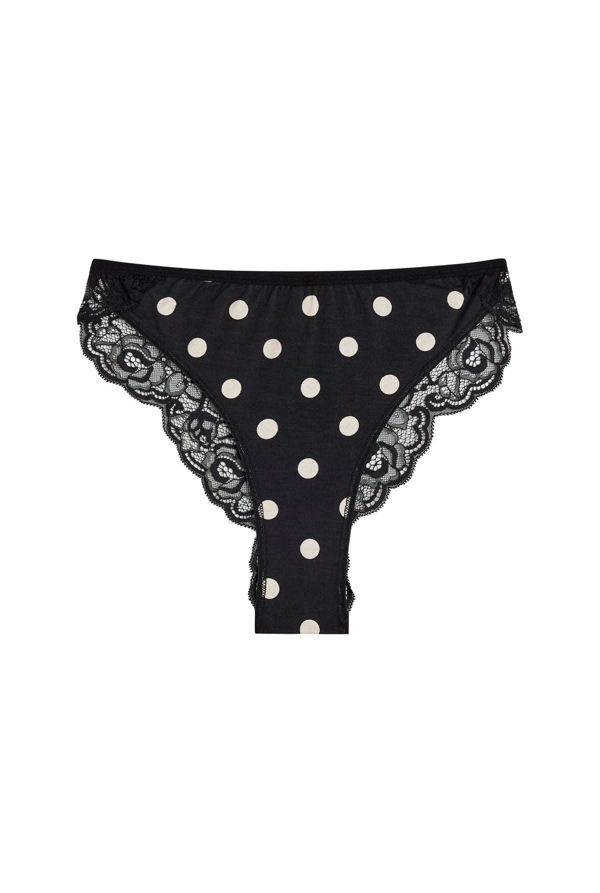 Culotte Bi-matière - Pois Noir