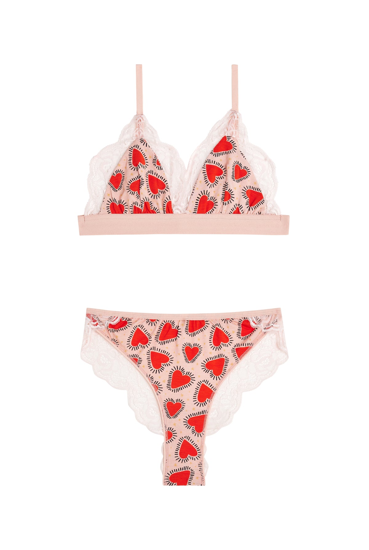 BRASSIÈRE + CULOTTE BI-MATIÈRE - Habibi Rose