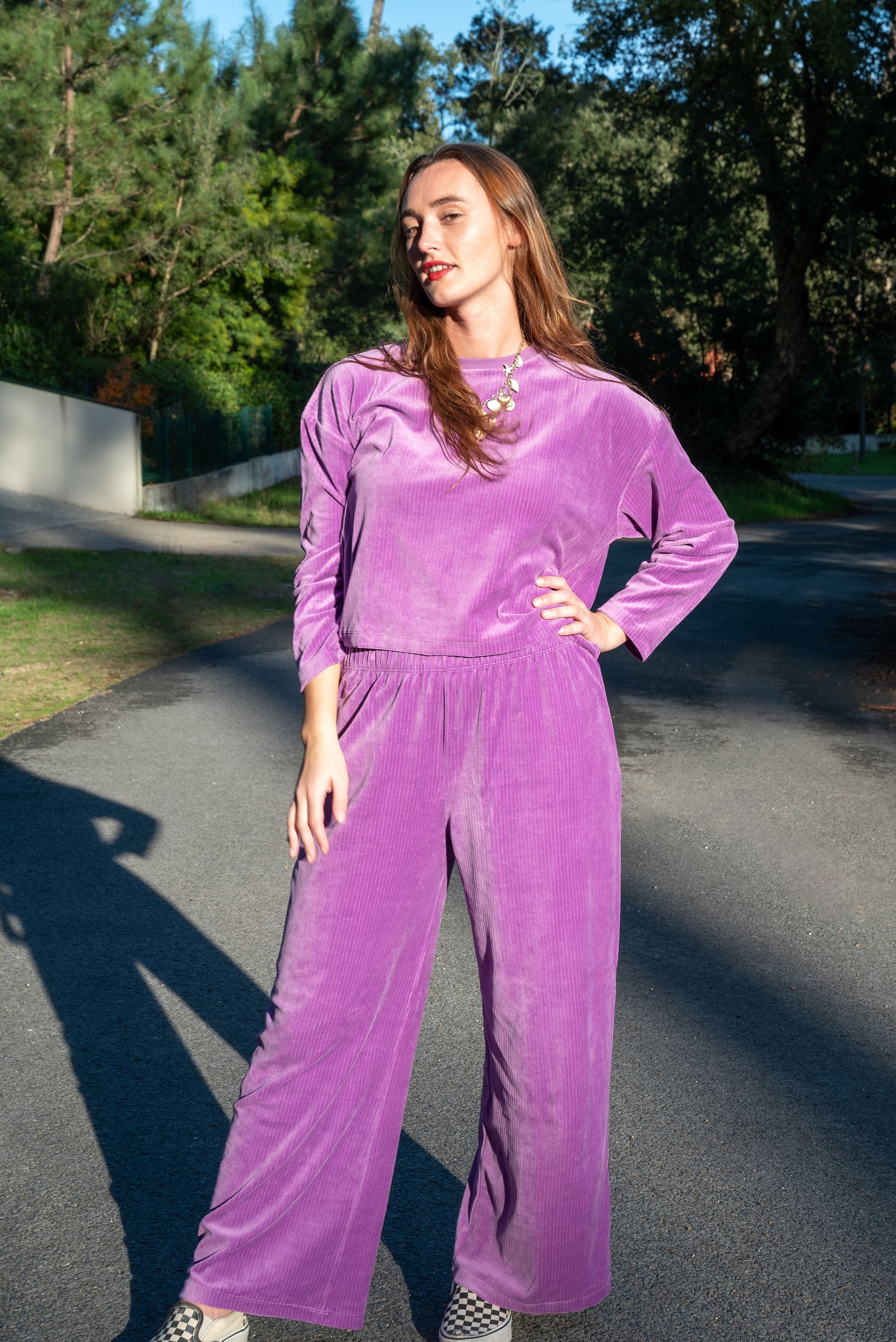 Lorea mesure 1m74, elle fait du 38 et porte une taille M