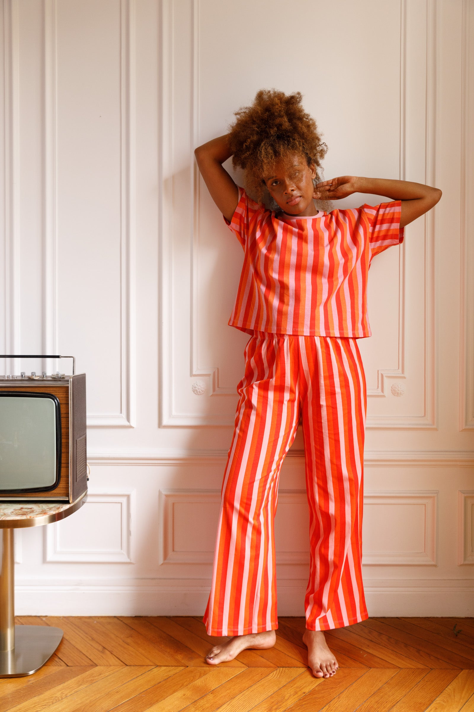 Maeva fait 1m72 et du 40 et porte une taille M