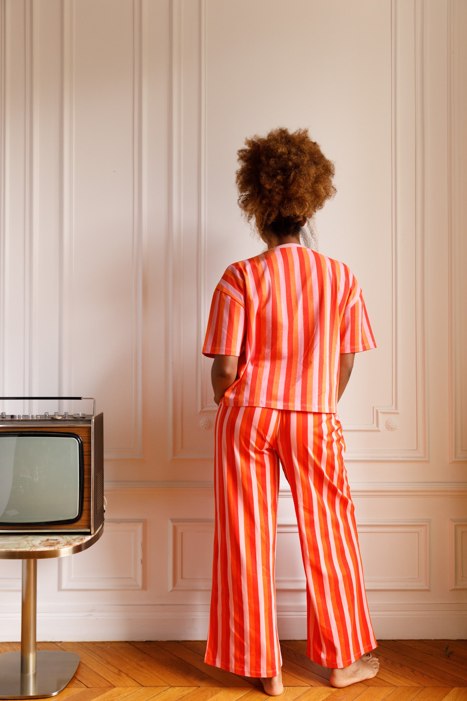 Maeva fait 1m72 et du 40 et porte une taille M