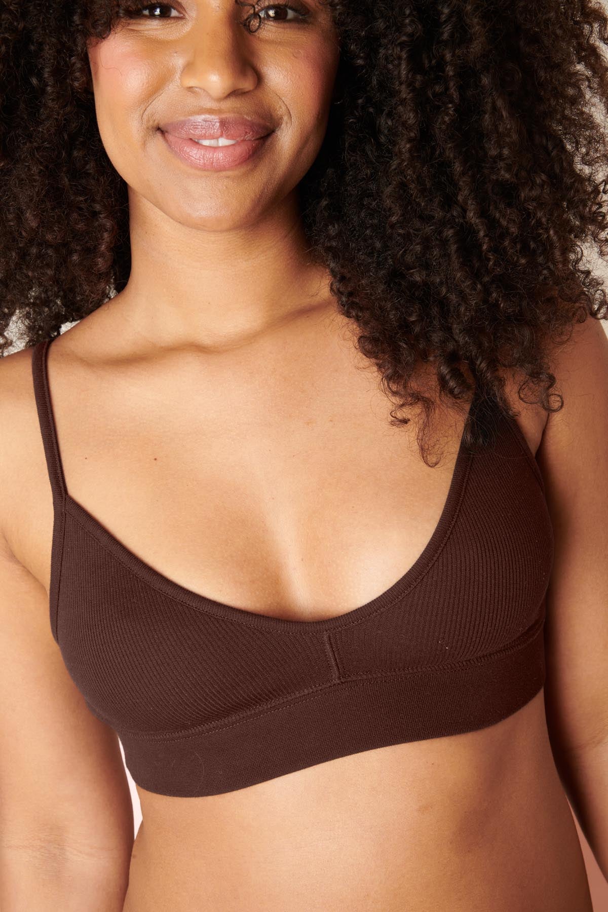 Brassière Coton Bio - Marron foncé