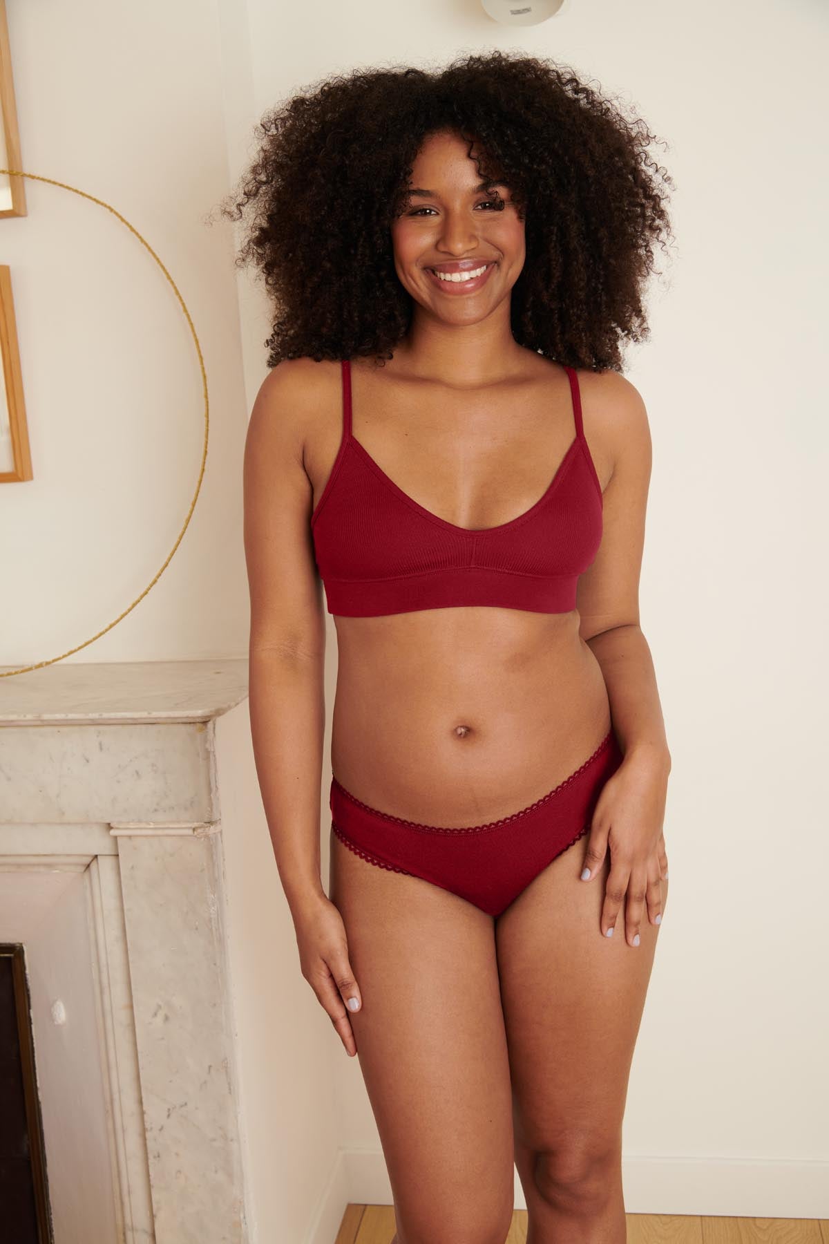 Brassière Coton BIO - Bordeaux