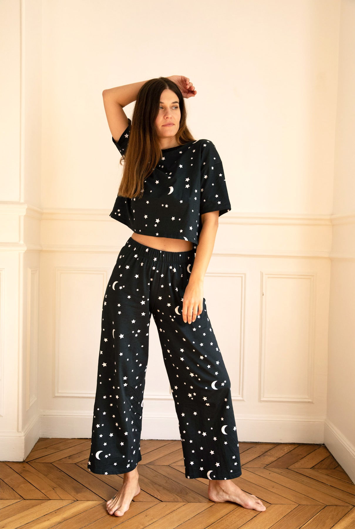 Pyjama femme long Coton Bio - Astro