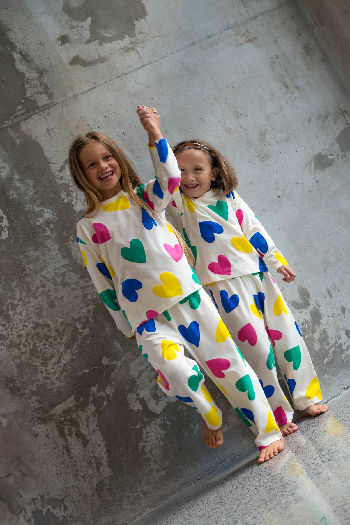 Pyjama manches longues enfant - Big Love Beige