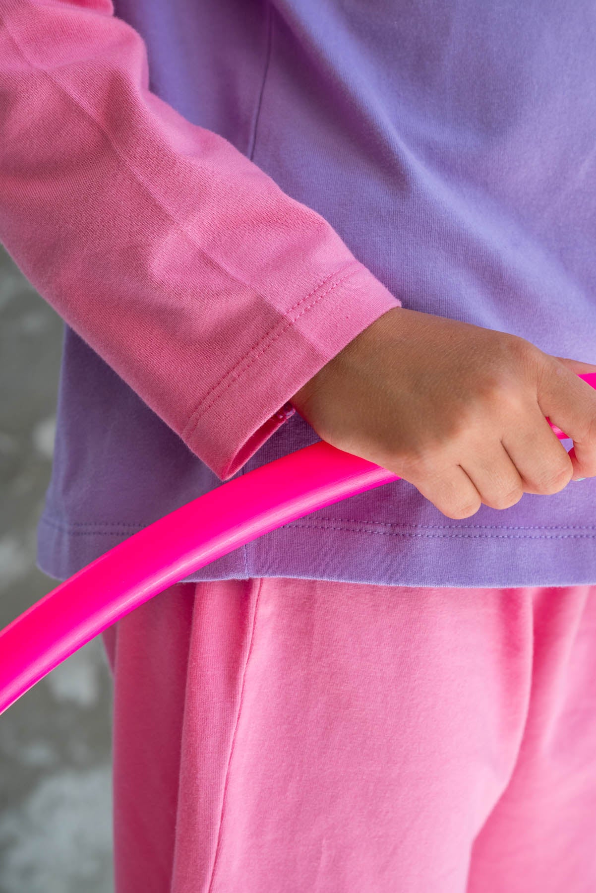 Pyjama manches longues enfant - Colorblock Rose