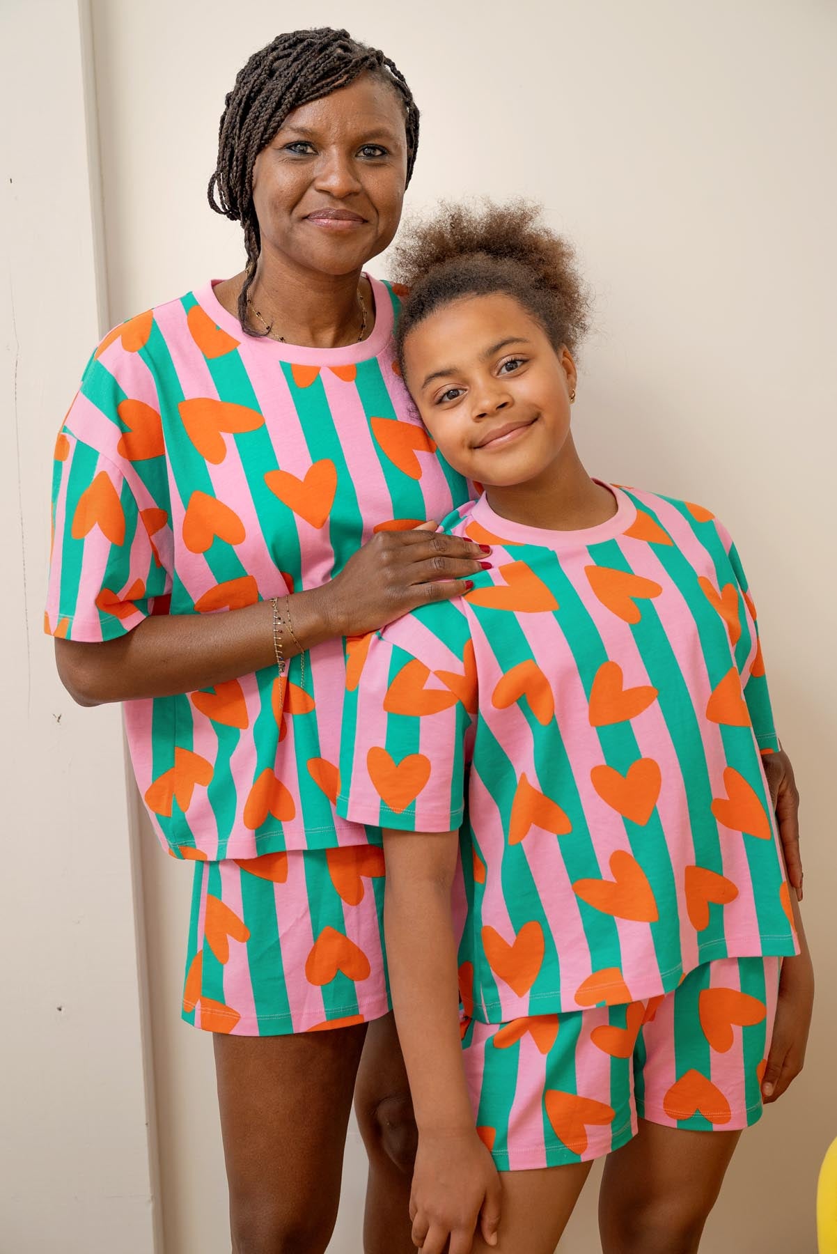Pyjama Enfant Coton BIO - Coeurs Rayures