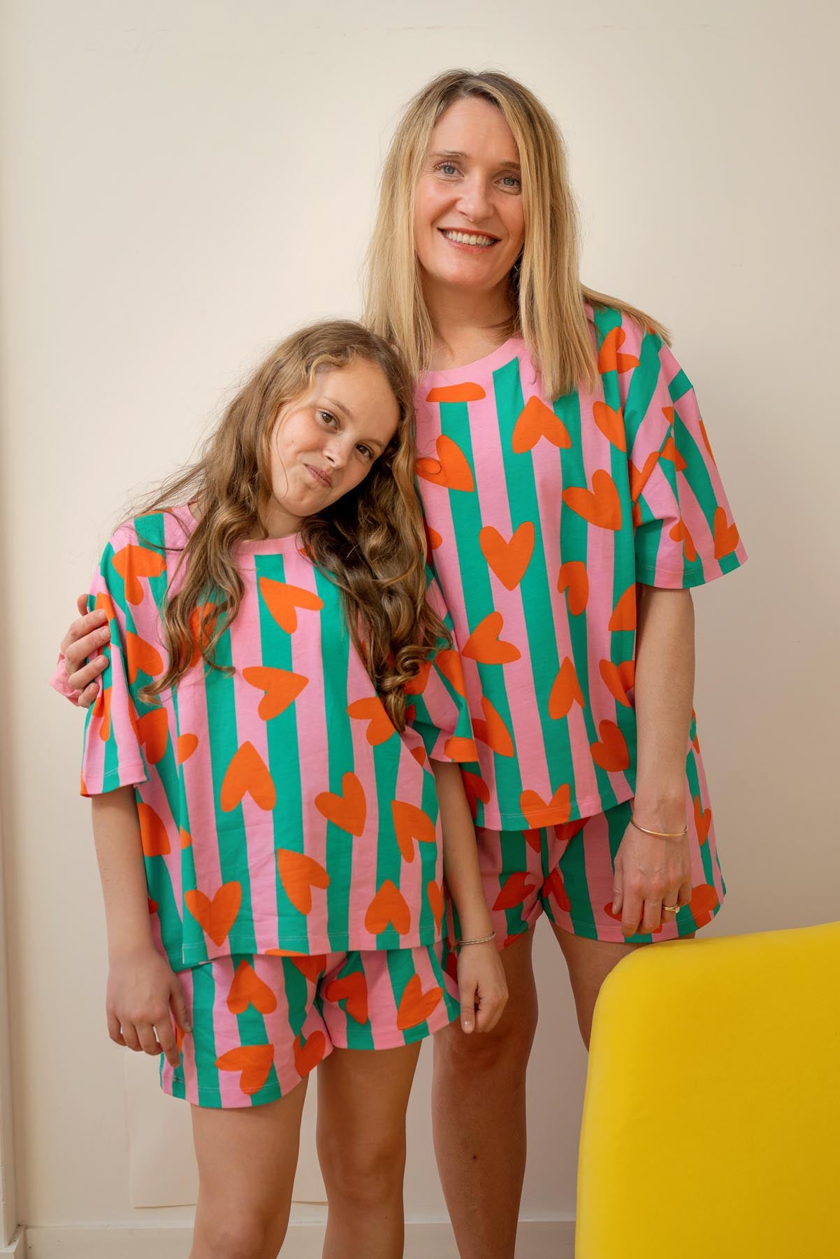 Pyjama Enfant Coton BIO - Coeurs Rayures