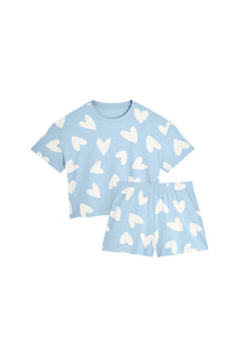 Pyjama Gaufré Coton BIO - Mi amor Bleu